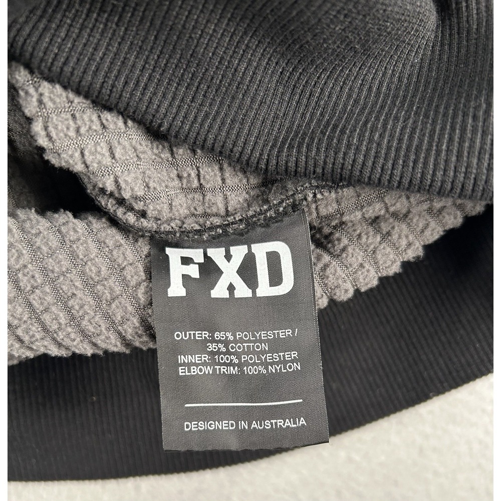 FXD Mens WF1 Bonded Membrane Fleece Hoodie Jumper XL Long Sleeve Workwear Black - Picture 7 of 9